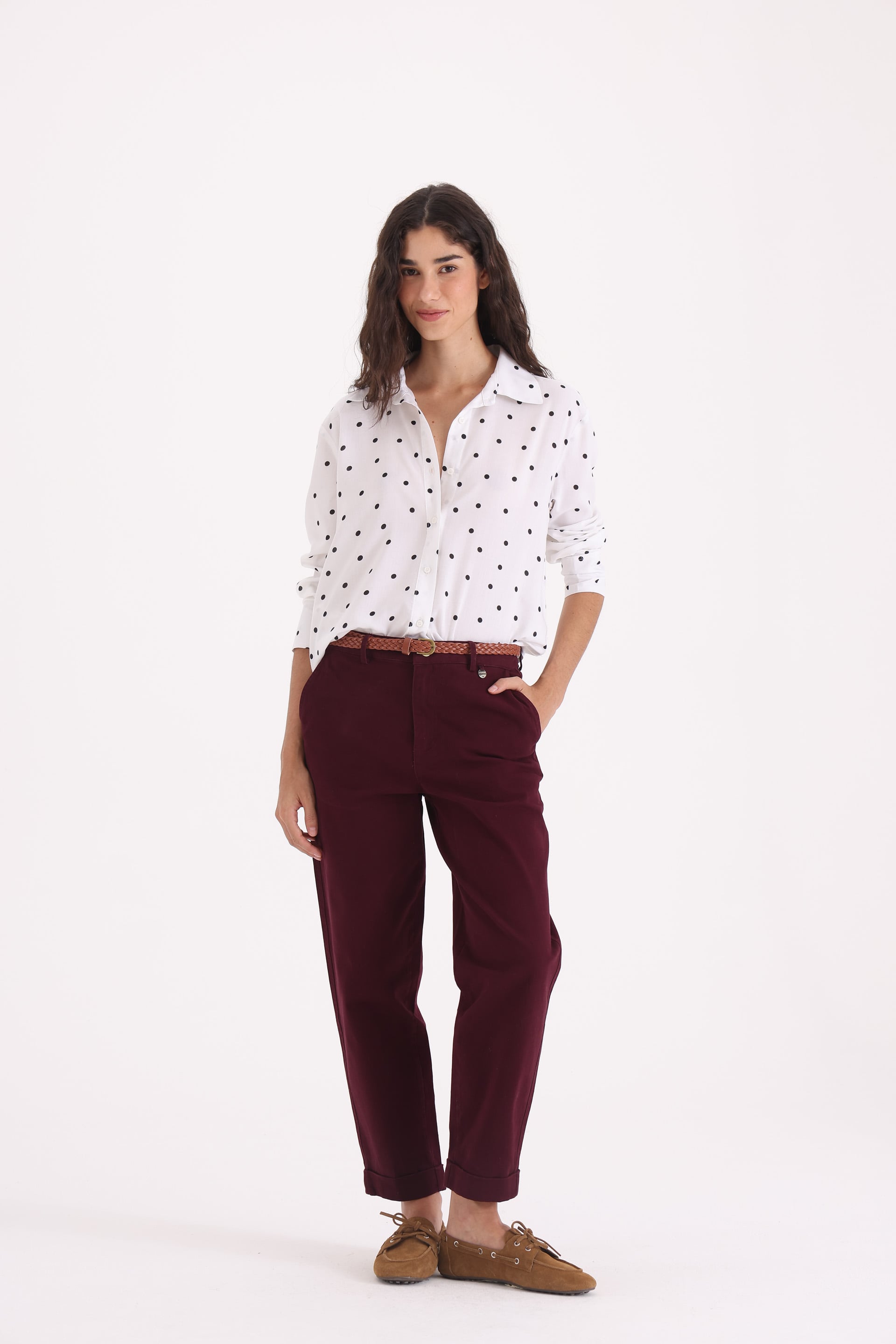 CAMISA MANGA LARGA LUNARES