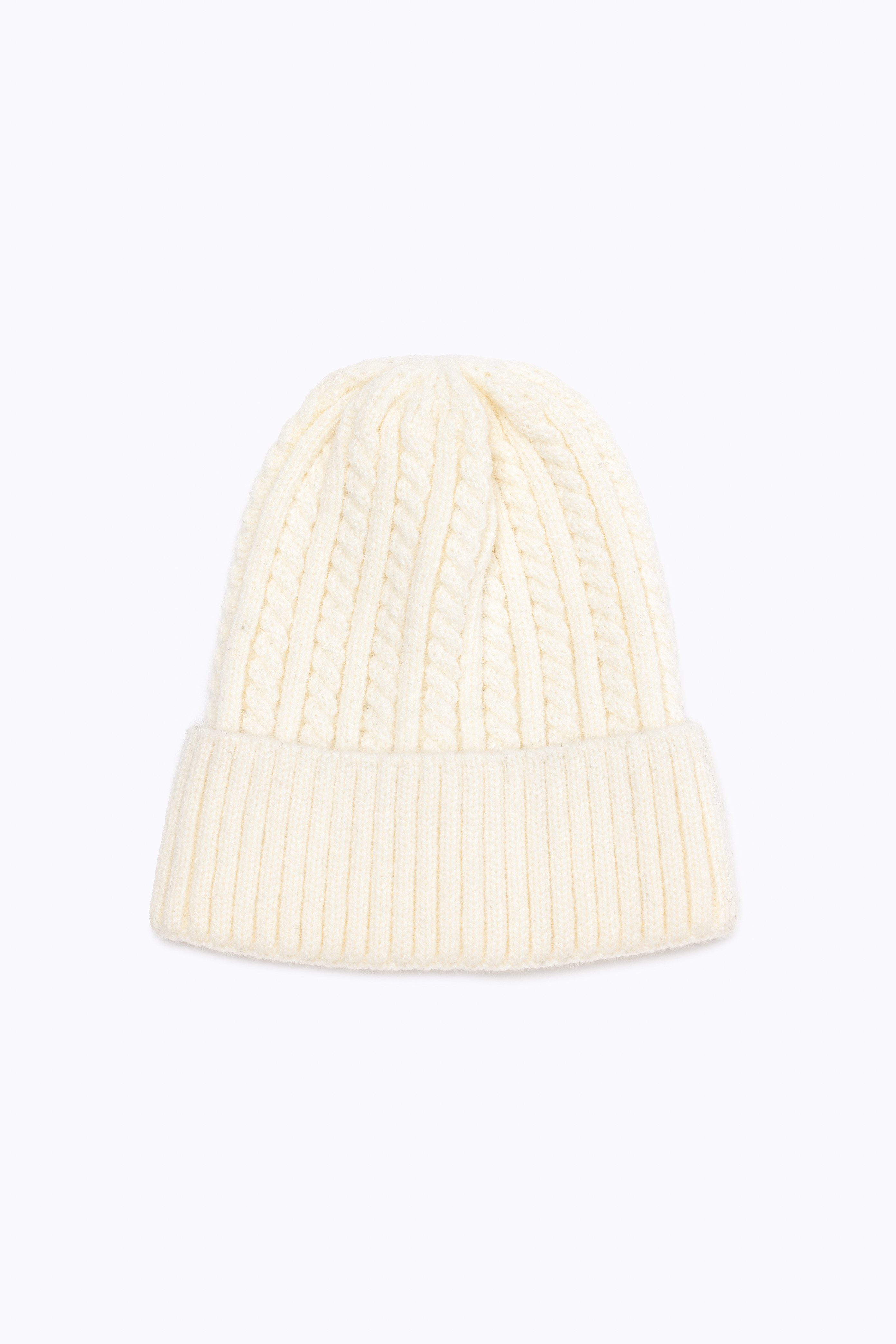 GORRO TRENZADO VALERIA CREMA 